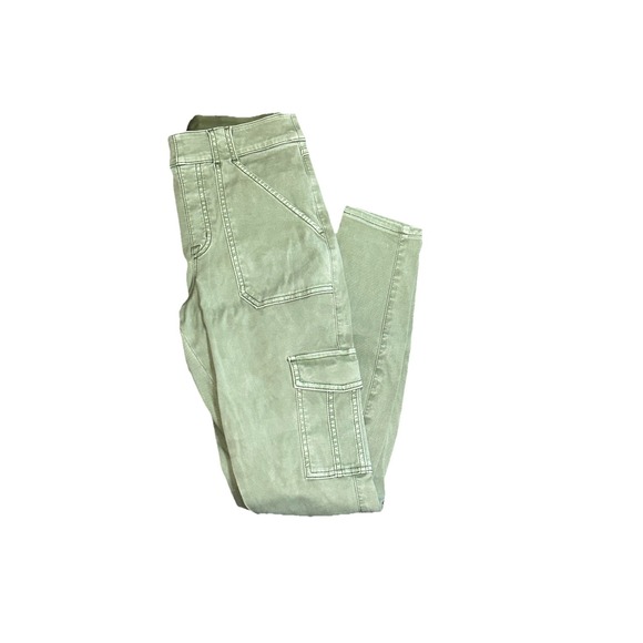 Spanx Women's Olive Green Ankle Cargo Pants Size Medium - Picture 1 of 6